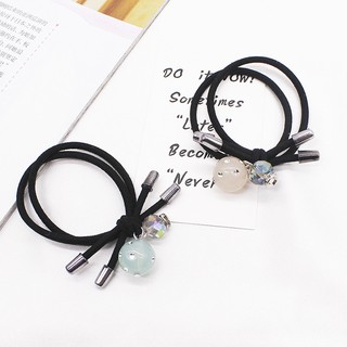Dây cột tóc, buộc tóc đính đá và đá tròn quý phái (BT 67)