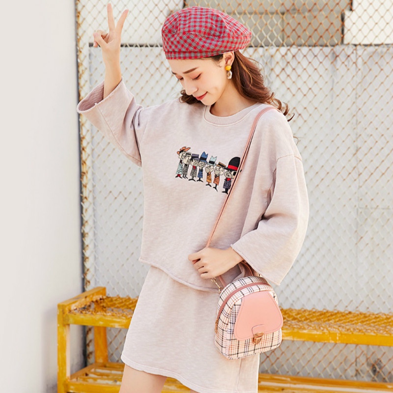 Ba lô IELGY có thể đeo chéo có khóa kéo màu nâu chống bẩn tiện dụng cho nữ