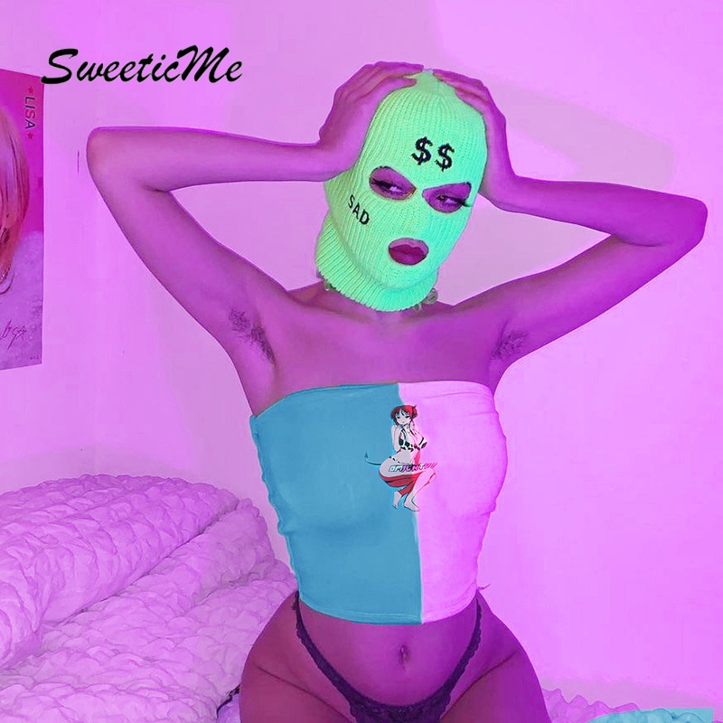 Áo Ống Hở Lưng In Họa Tiết Hoạt Hình Dễ Thương Quyến Rũ Cho Nữ 2021 | BigBuy360 - bigbuy360.vn