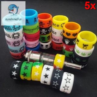 Set 5 nhẫn silicon phong cách rock cá tính