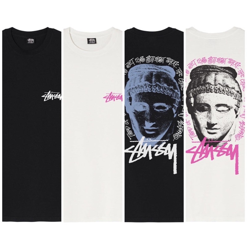 [Bao check chính hãng]Áo thun Stussy Young Modern màu trắng đen real