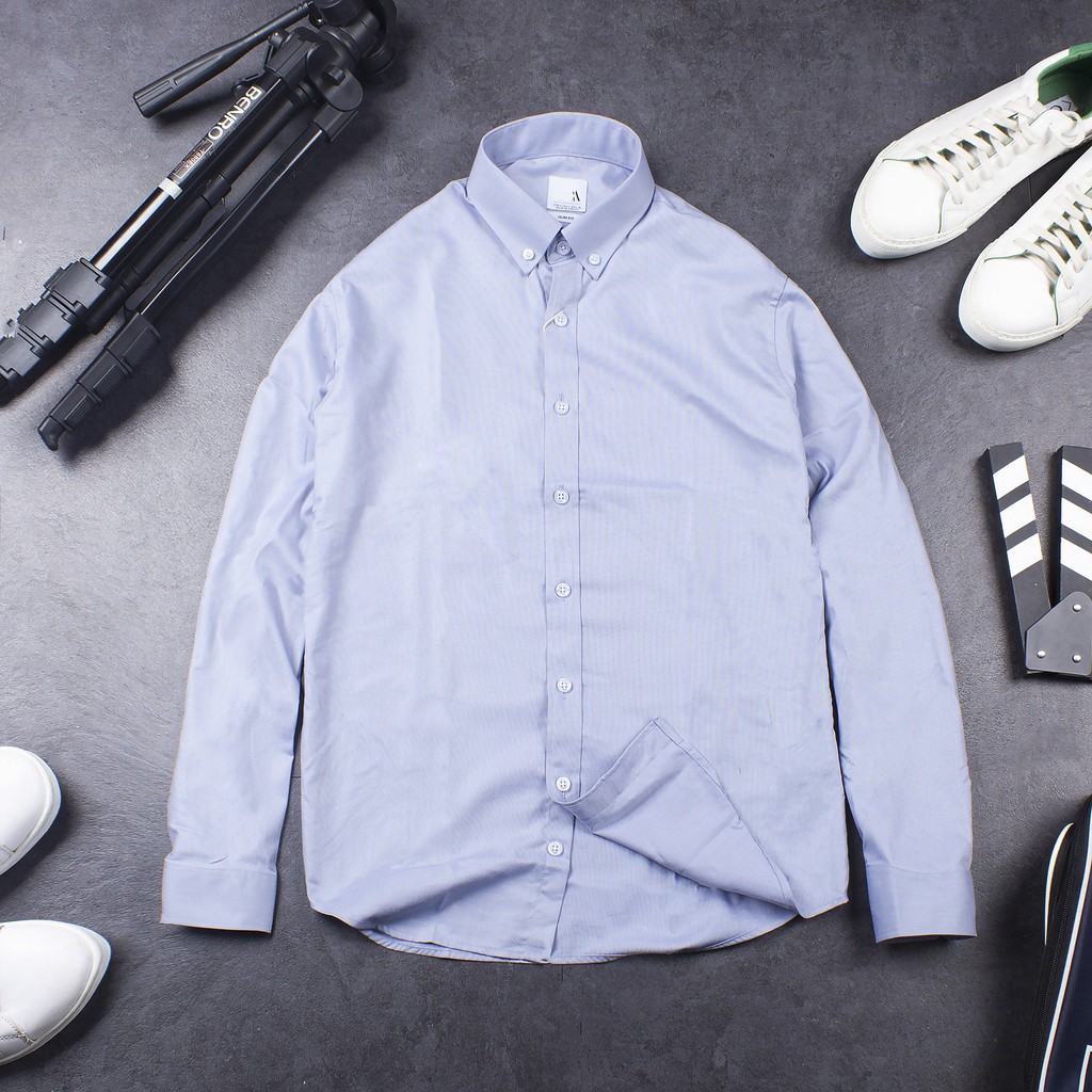 Áo sơ mi nam công sở VNXK vải 100% cotton chống nhăn , So mi dài tay cổ bẻ trắng đen nhiều màu Jan store | BigBuy360 - bigbuy360.vn