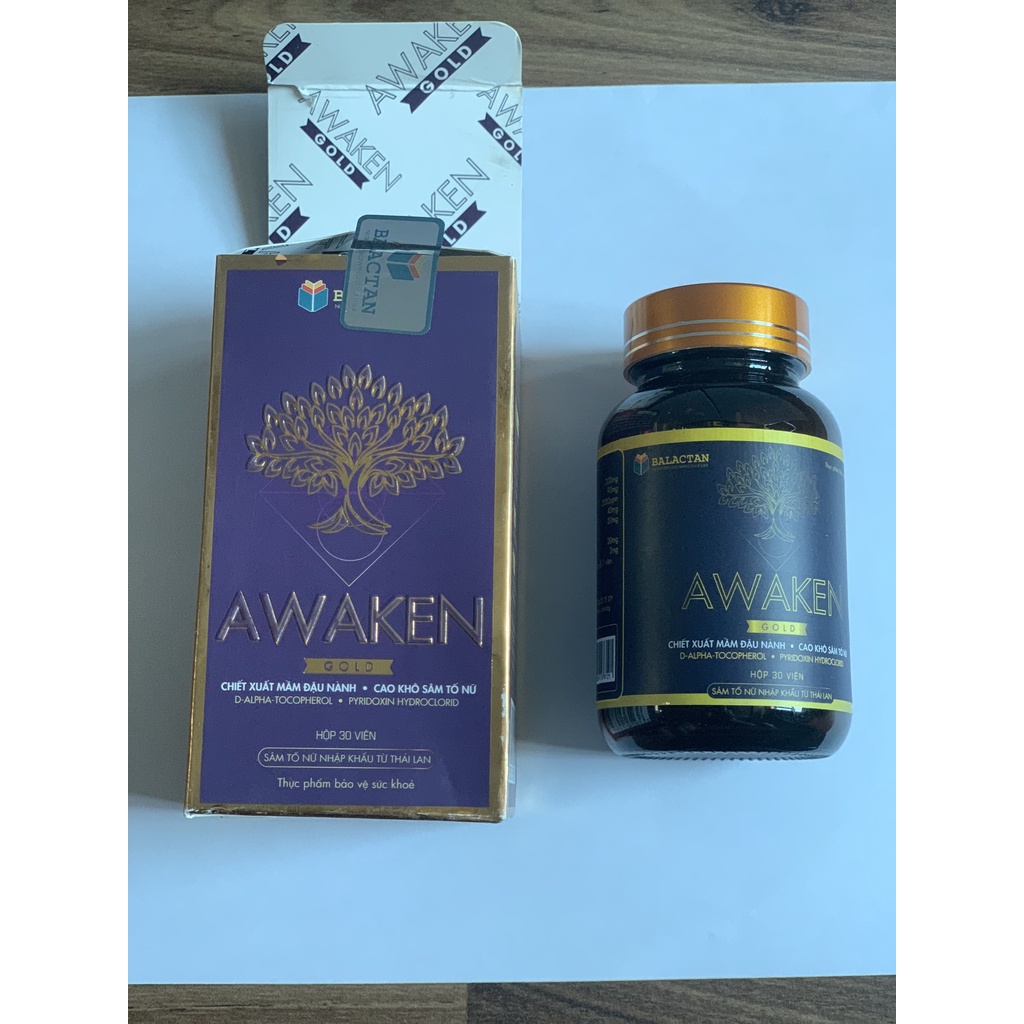 AWAKEN Gold -Sâm Tố Nữ,Tinh chất Mầm Đậu Nành,tăng cường nội tiết tố nữ,bốc hỏa, sạm da,nám da
