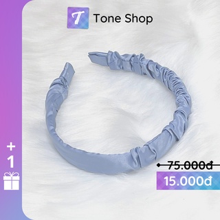 Băng đô cài tóc tiểu thư nhún bèo trơn bản nhỏ thương hiệu Tone Shop - B304