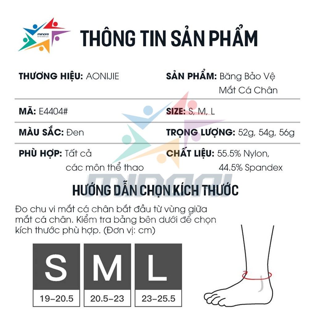 Bó Gót Bảo Vệ Mắt Cá Chân Khi Tập Luyện Thể Thao Aonijie E4404 - Ôm Sát, Hạn Chế Chấn Thương