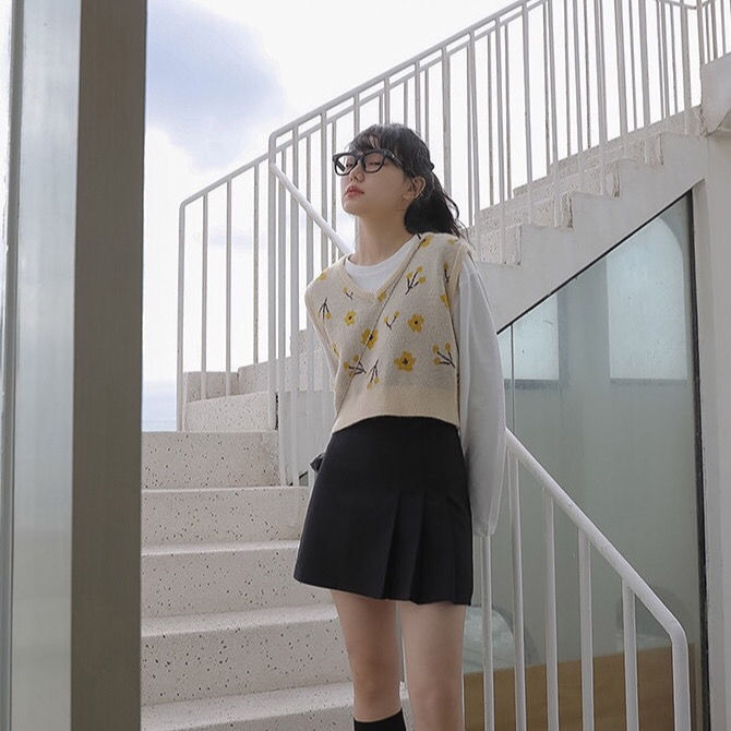 Áo không tay dáng ngắn phong cách Hàn Quốcthời trang đáng yêu cho nữ