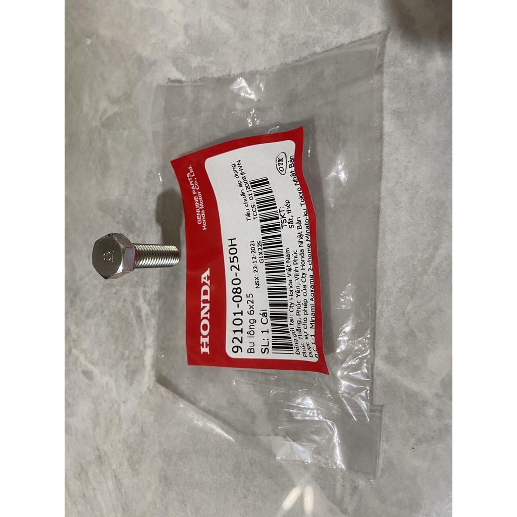 92101080250H Bu lông 6x25