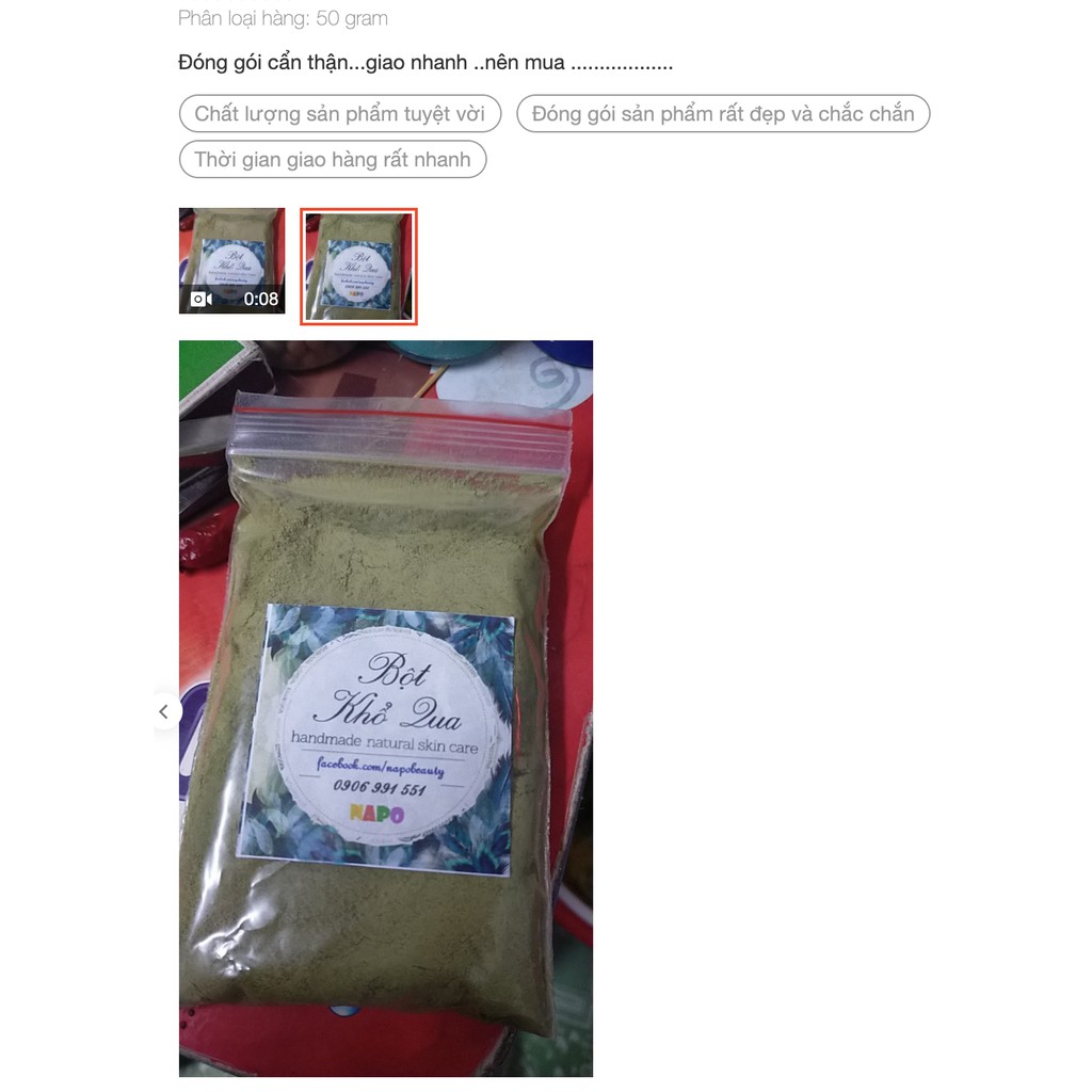 Chai Mới - Bột Khổ Qua Rừng Handmade - Giảm Mụn, Trắng Da | BigBuy360 - bigbuy360.vn