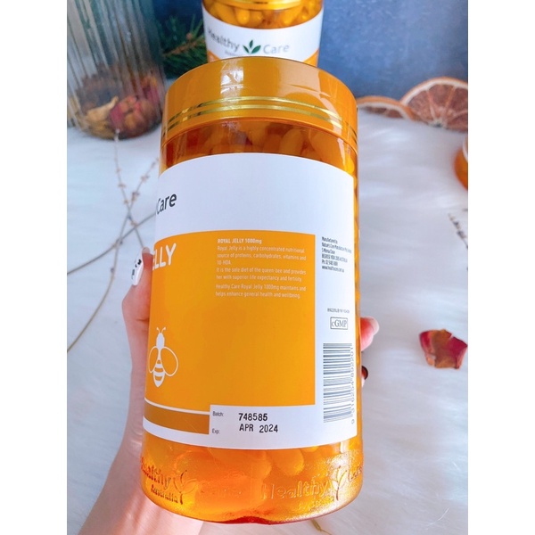 [Mẫu mới, Date 2024] Sữa Ong Chúa Healthy Care Royal Jelly 1000mg