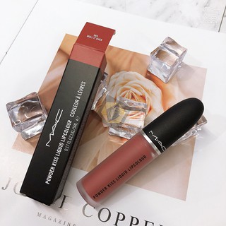 Som Kem Lì MAC 🚛 FREE SHIP🚛 Son Kem Lì MAC Powder Kiss Liquid Lipcolour 989 màu Cam Nude 5ml