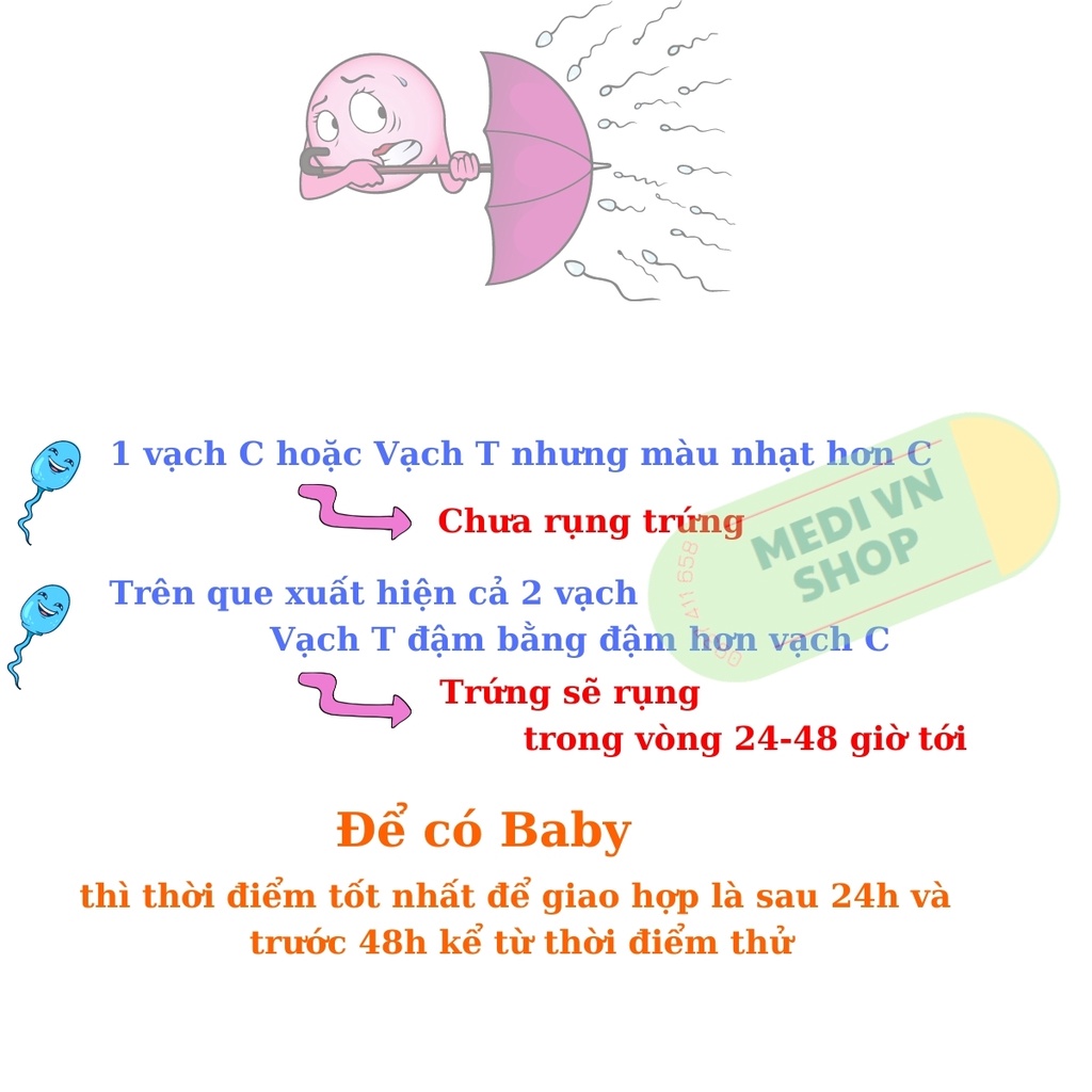 QUE THỬ RỤNG TRỨNG OVULATION (LH) TEST STRIP (Bộ 20 Test)