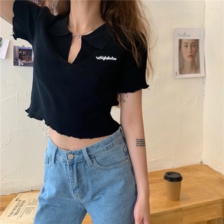 ÁO CROPTOP CỔ BẺ (KÈM VIDEO HÌNH THẬT)