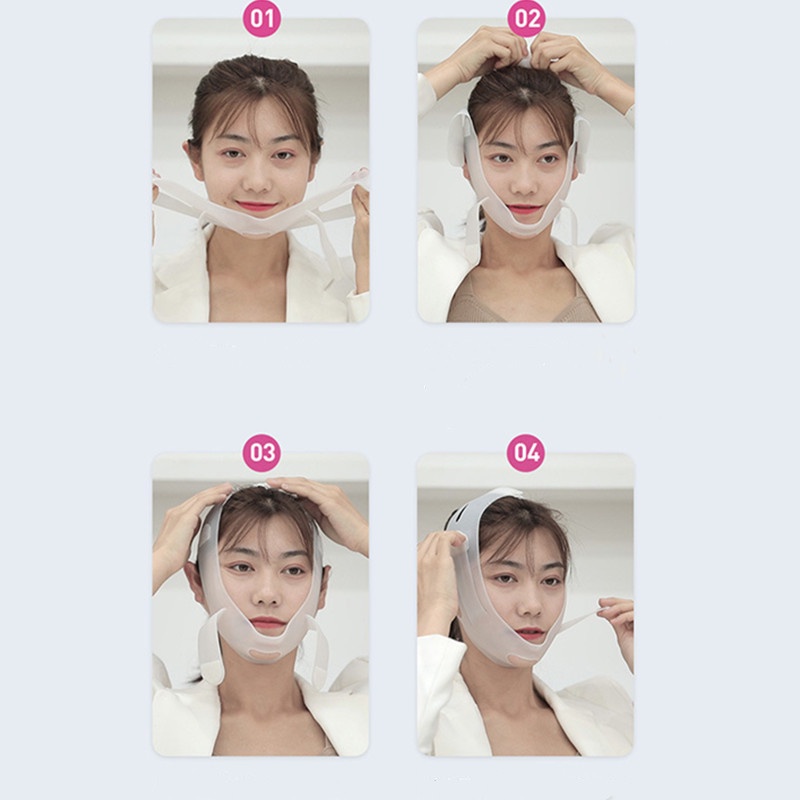 [Hàng mới về] Đai nâng cơ mặt thon gọn v line không đau bằng silicon cho nam và nữ