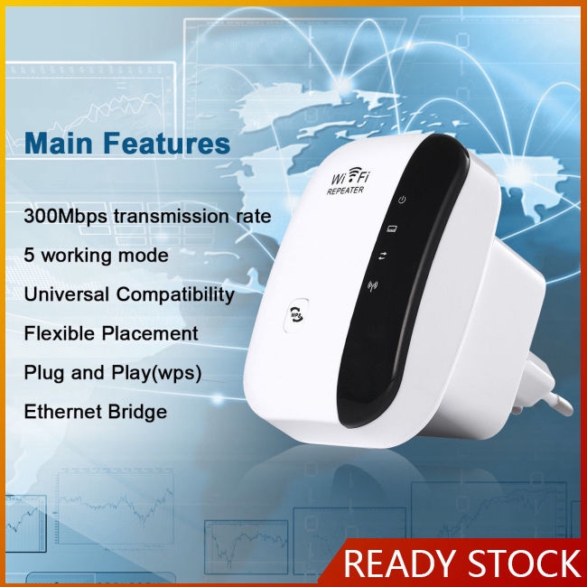 300Mbps Wifi Repeater Wireless-N 802.11 AP Router Extender Signal Booster | WebRaoVat - webraovat.net.vn