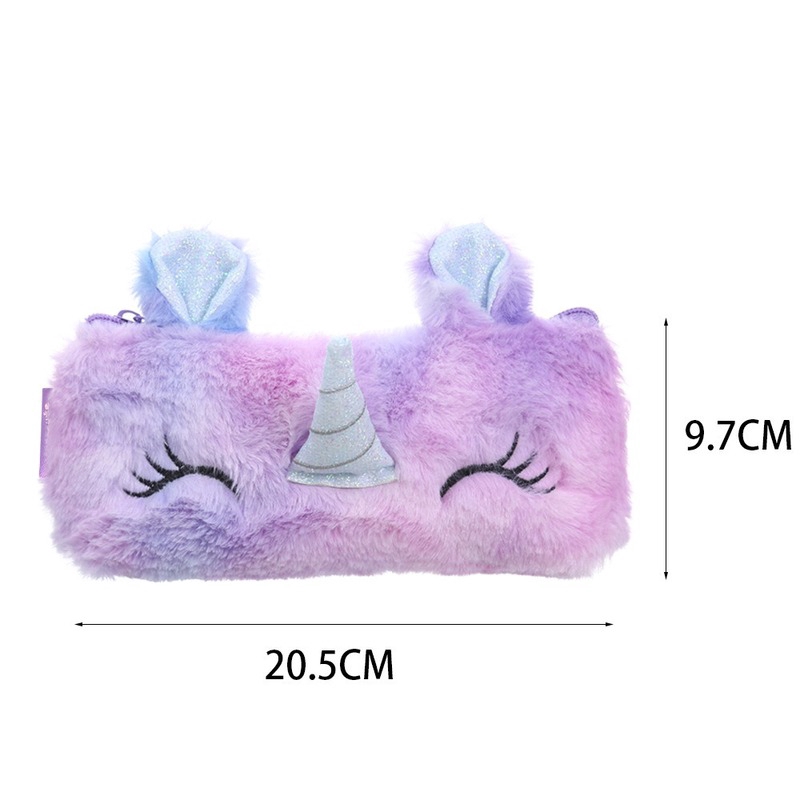 Hộp bút cute unicorn，Hộp văn phòng phẩm sang trọng，hộp bút pop ít，hộp bút lông mềm mại，hộp bút nữ