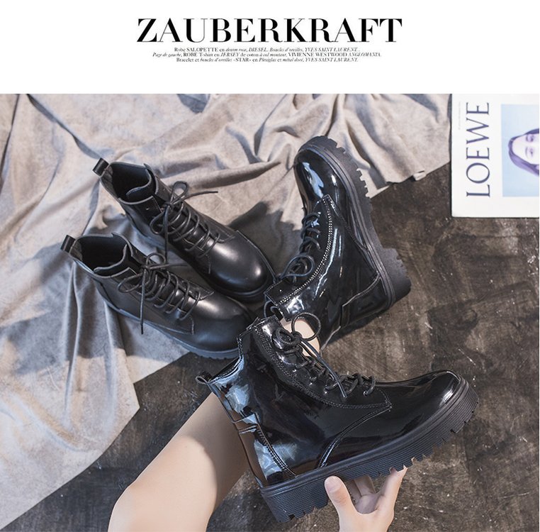 Giày boot cổ cao bằng chất liệu da phong cách Hàn Quốc sang trọng cho nữ | BigBuy360 - bigbuy360.vn