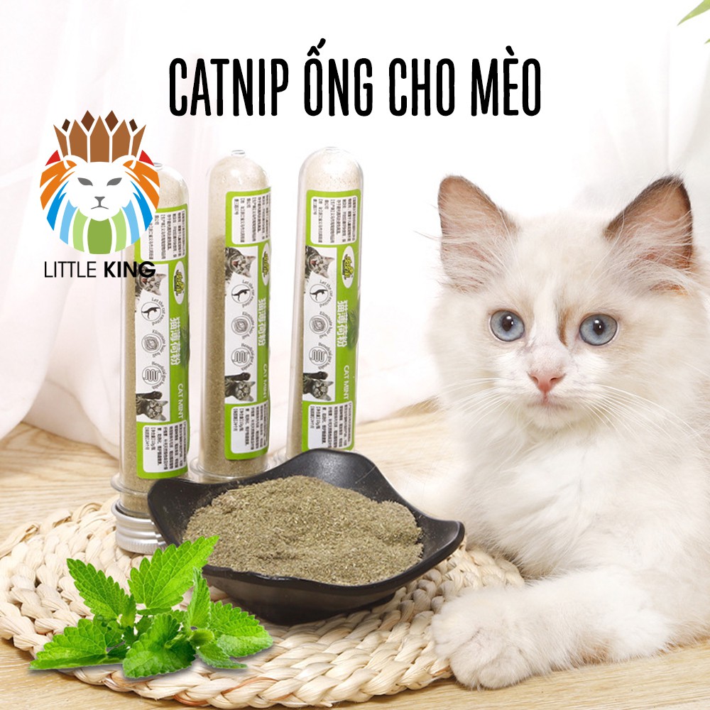 Ống Catnip cho mèo, catnip khô, cỏ bạc hà mèo giúp mèo thư giãn 20gr Little King pet shop