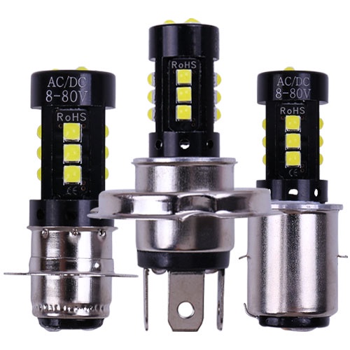 Đèn Pha Led Kevanly H4 P15D Ba20D Cob 3030 15smd Hi / Dc 12v