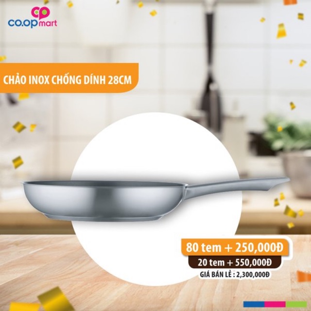 Chảo chống dính 28cm Fontignac của Pháp ( Hàng khuyến mãi coopmart)