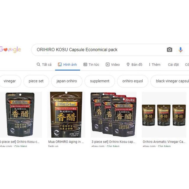 Dấm đen (giấm đen) giảm cân Orihiro Nhật Bản 216 viên | BigBuy360 - bigbuy360.vn