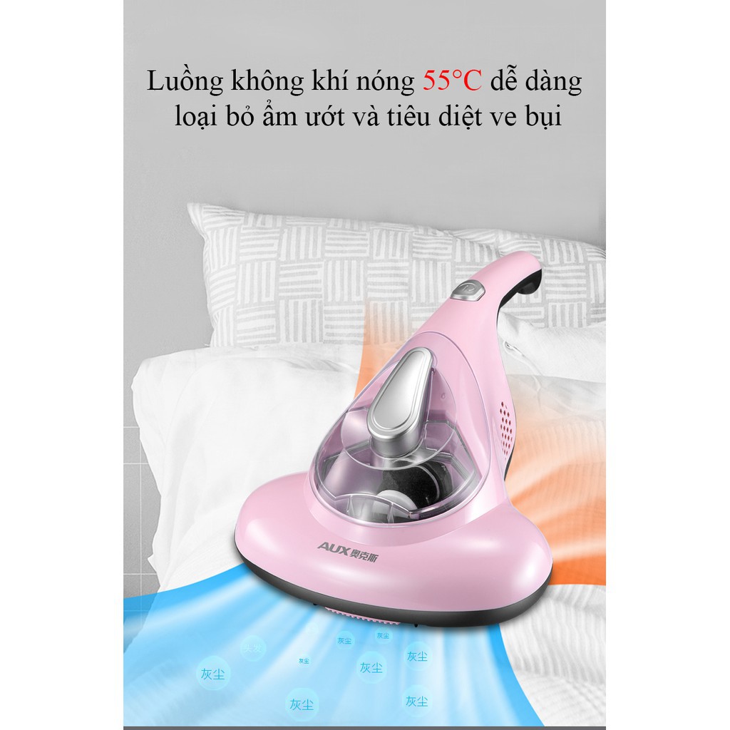 Máy hút bụi cầm tay AUX diệt khuẩn khử trùng bằng tia cực tím UV làm sạch giường nệm, sofa công suất mạnh mẽ