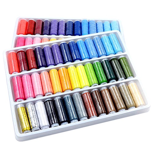 Set 39 cuộn chỉ may đồ nhiều màu từ 100% polyester kích thước 200 yard