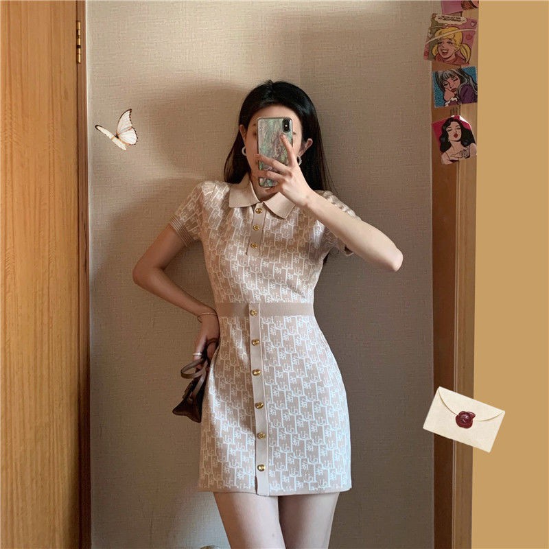 Đầm Thun Cổ Polo Màu Xanh Dương Apricot 2021 Thời Trang Mùa Hè Mới Cho Bé Gái | BigBuy360 - bigbuy360.vn