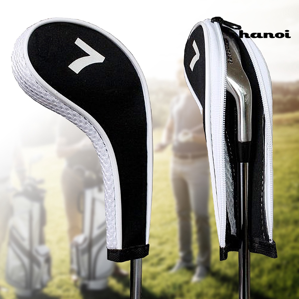 Set 12 Vỏ Bọc Bảo Vệ Đầu Gậy Đánh Golf Có Khóa Kéo Tiện Dụng