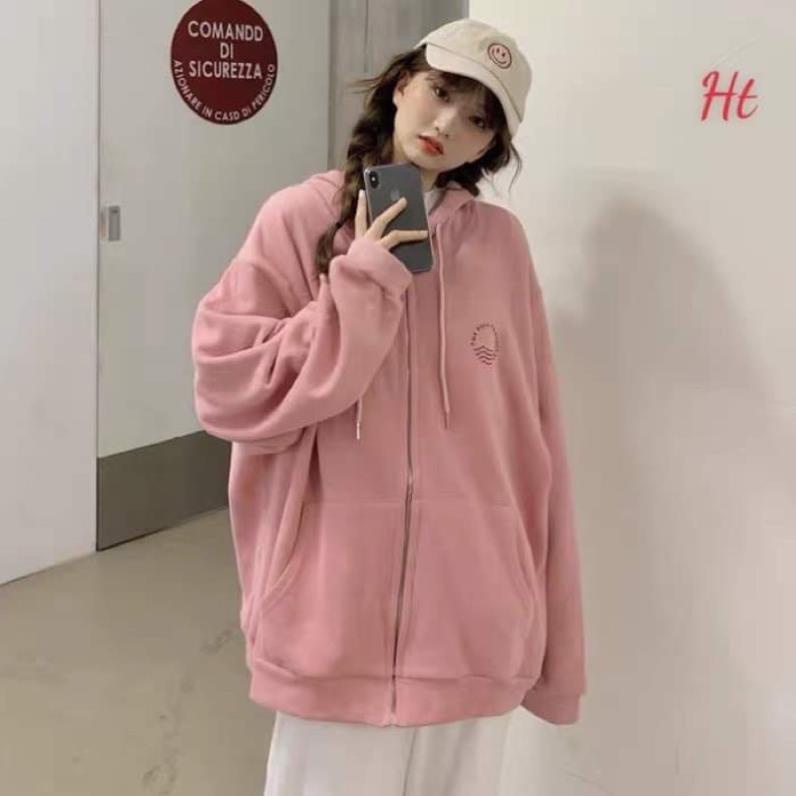 Áo khoác nỉ khoá kéo mặt trời mọc Ht