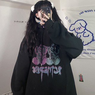 Áo hoodie nữ form rộng màu đen trắng chất nỉ bông đẹp dầy dặn