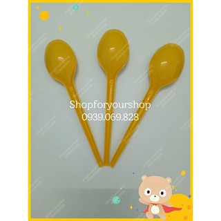 100 MUỖNG NHỰA VÀNG/ĐỎ/TRẮNG