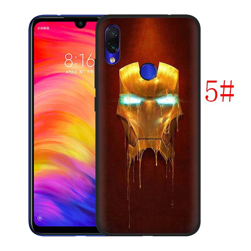 Ốp Lưng Silicone In Hình Siêu Anh Hùng Iron Man Cho Redmi Note 5 6 7 8 9 Pro Max 8t 9s
