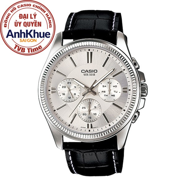 Đồng hồ nam dây da Casio Standard chính hãng Anh Khuê MTP-1375L-7AVDF (42mm)