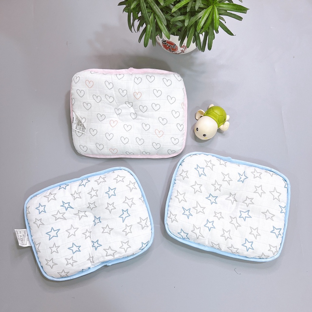 GỐI XÔ XUẤT NHẬT TIM SAO NITO Thấm mồ hôi cực tốt vì bề mặt gối làm từ chất liệu vải xô cotton organic