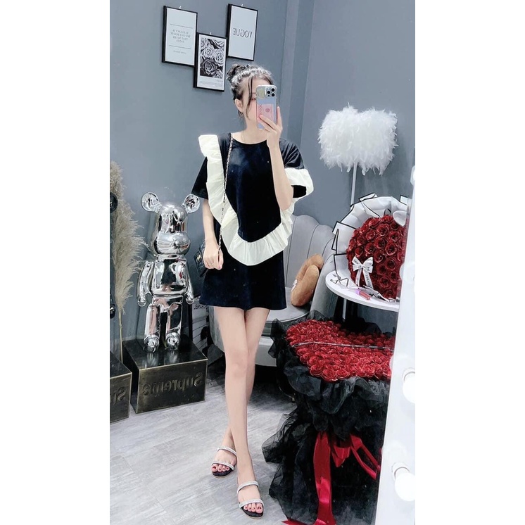 Áo Babydoll phối viền nữ thun tăm Form rộng giấu quần bánh bèo Tiểu Thư Ulzzang Vintage Hottrend Áo kiểu Nữ
