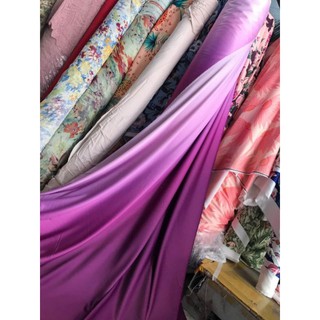 Vải Ombre lụa vân hồng tím