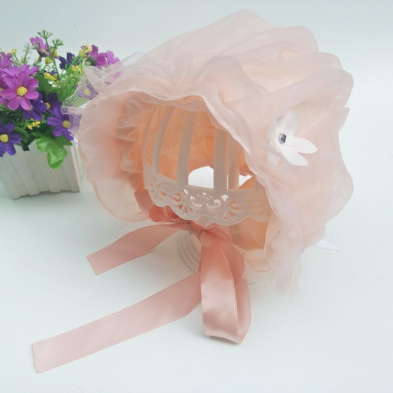 Mũ trùm vải voan dễ thương cho bé