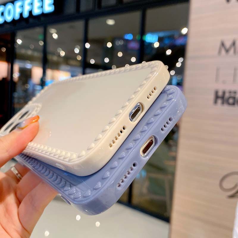 Ốp điện thoại viền vuông hình trái tim cho Iphone 6/6plus/6s/6splus/7/7plus/8/8plus/x/xs/xr/xsmax/11/12/13/pro/max/plus | BigBuy360 - bigbuy360.vn