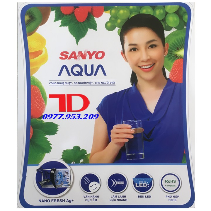 Miếng dán tủ lạnh SANYO, tem tủ lạnh, tem dán tủ lạnh, tem trang trí tủ lạnh dùng cho tủ lạnh SANYO mẫu 1