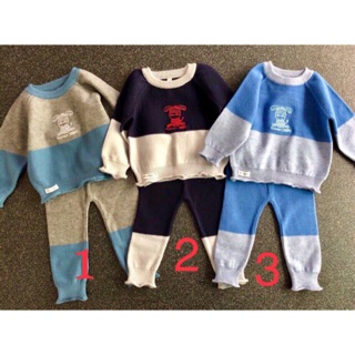 Bộ len Momma baby bé trai 6M mẫu số 1