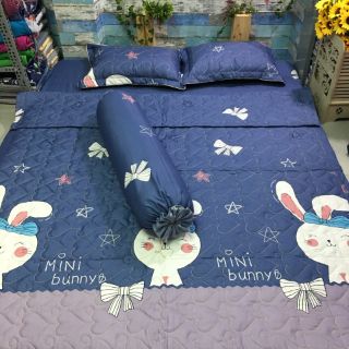 Drap cotton poly full nguyên bộ 5 món