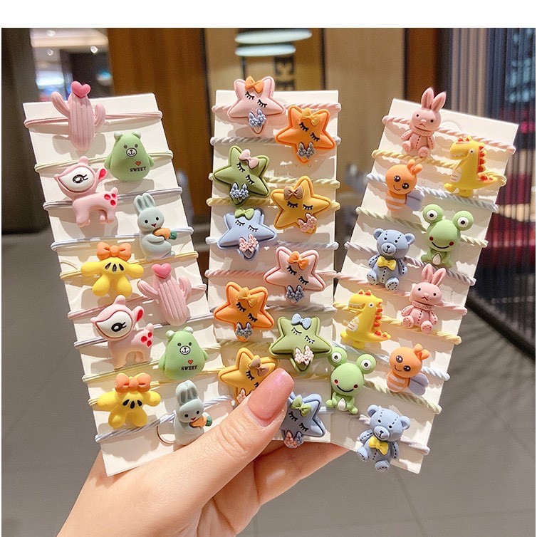 SET 10 DÂY BUỘC TÓC CUTE SIÊU CUTE CHO BÉ YÊU