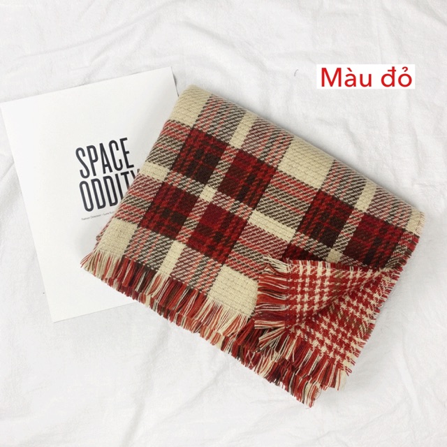 [CÓ SĂN] Khăn caro quàng cổ 4 màu 190*60cm