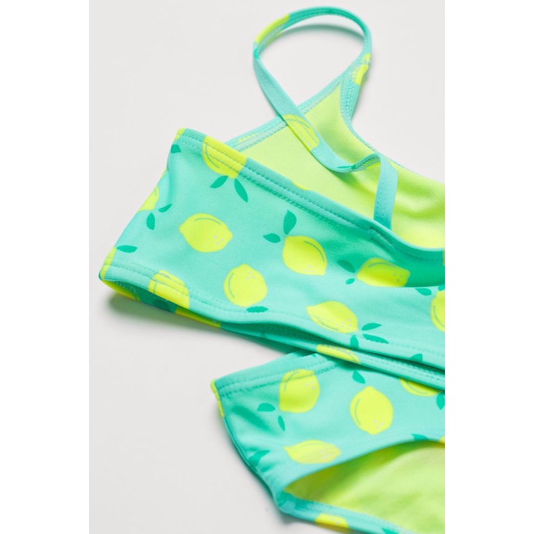 Áo bơi bikini xanh lemon bé gái fom nhỏ HM H&amp;M _hàng chính hãng authentic