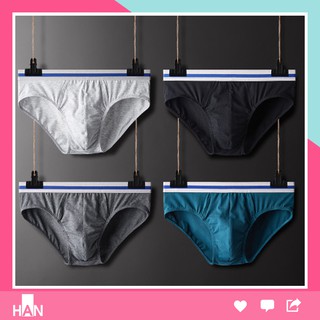 Hộp 4 quần lót nam - sịp nam dáng tam giác - quần xì nam vải cotton cao cấp (Ảnh thật)