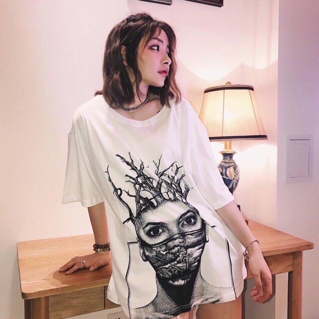 Áo phông cotton tay lỡ Fogril in hình nhiều mẫu