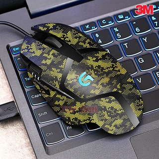 Miếng dán chuột máy tính - Skin 3M mamba vàng vân nổi - Miếng dán sử dụng cho các loại chuột Logitech G402, G502...