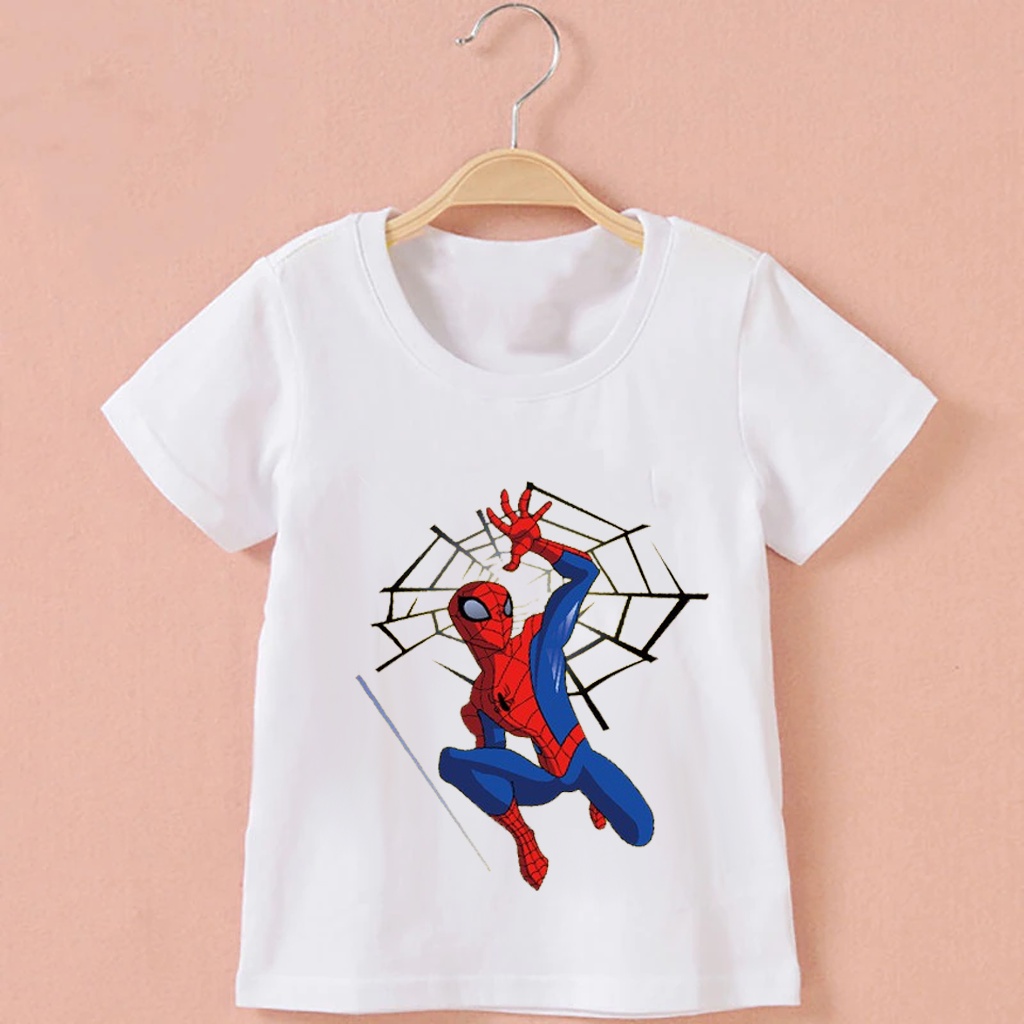 ÁO THUN BÉ TRAI BÉ GÁI MẪU HOẠT HÌNH SIÊU ANH HÙNG SPIDERMAM, MICKAY