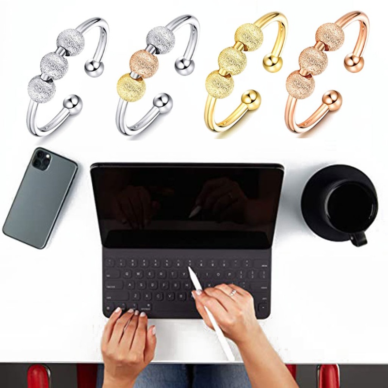 Nhẫn Hở Xoay Được Làm Giảm Căng Thẳng Làm Quà Valentine Je