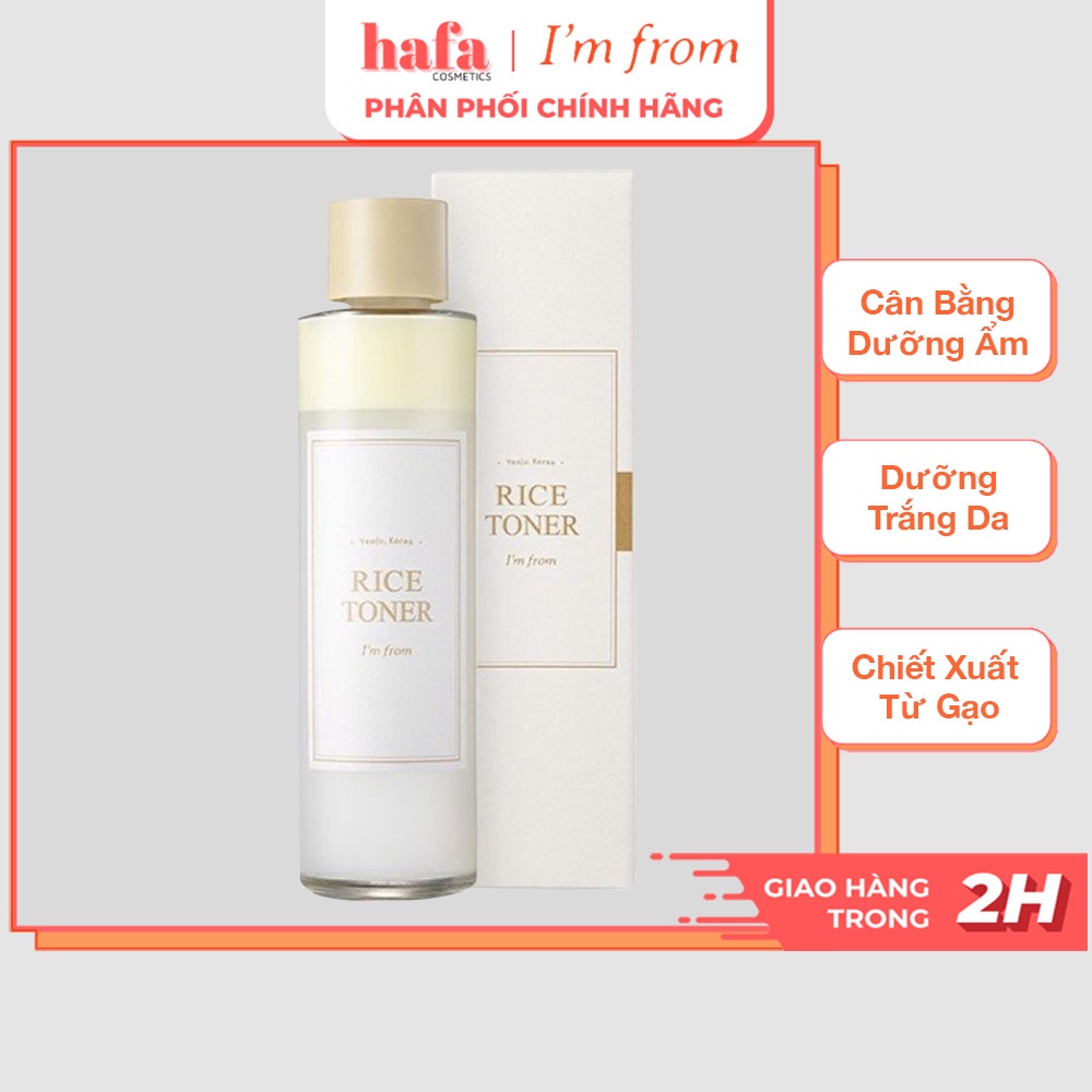Nước Hoa Hồng Không Cồn Cấp Ẩm, Dưỡng Sáng Da Chiết Xuất Gạo I'm from Rice Toner 150ml _ I'm from Chính Hãng
